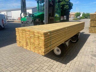 Ca. 70x Vuren Regels geschaafd Geïmpregneerd, 45x70mm, lengte 540cm